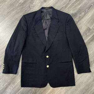 Givenchy Monsieur 44R black Jacket Gold Toned Buttons See Measurements No Tag